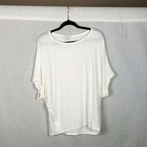 Michael Stars Blouse Ivory‎ White Dolman Sleeves Sweater Top XL Casual Cozy